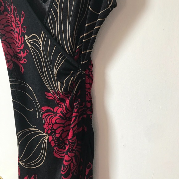 LE CHATEAU BLACK FLORAL DRESS XS - Picture 5 of 14